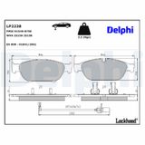 DELPHI Комплект тормозных колодок, дисковый тормоз LP2238