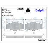 DELPHI Комплект тормозных колодок, дисковый тормоз LP2242