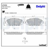 DELPHI Bromsbeläggssats, skivbroms LP2299