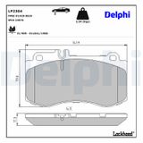 DELPHI Комплект тормозных колодок, дисковый тормоз LP2304