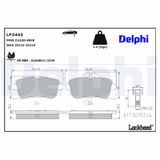DELPHI Комплект тормозных колодок, дисковый тормоз LP2443
