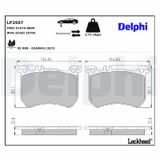 DELPHI Комплект тормозных колодок, дисковый тормоз LP2507