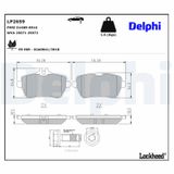 DELPHI Комплект тормозных колодок, дисковый тормоз LP2659
