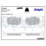DELPHI Комплект тормозных колодок, дисковый тормоз LP2699