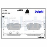 DELPHI Комплект тормозных колодок, дисковый тормоз LP2705
