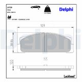 DELPHI Комплект тормозных колодок, дисковый тормоз LP29