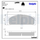 DELPHI Комплект тормозных колодок, дисковый тормоз LP30