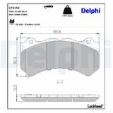 DELPHI Bremžu uzliku kompl., Disku bremzes LP3154