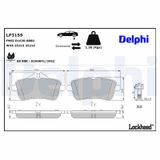 DELPHI Комплект тормозных колодок, дисковый тормоз LP3159