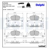 DELPHI Комплект тормозных колодок, дисковый тормоз LP3239