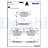 DELPHI Комплект тормозных колодок, дисковый тормоз LP3268
