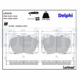 DELPHI Комплект тормозных колодок, дисковый тормоз LP3276