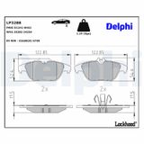DELPHI Комплект тормозных колодок, дисковый тормоз LP3288