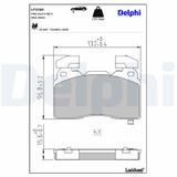 DELPHI Bremžu uzliku kompl., Disku bremzes LP3366