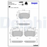 DELPHI Bremžu uzliku kompl., Disku bremzes LP3381