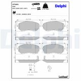 DELPHI Bremžu uzliku kompl., Disku bremzes LP3401