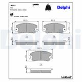 DELPHI Комплект тормозных колодок, дисковый тормоз LP353