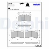 DELPHI Bremžu uzliku kompl., Disku bremzes LP3575