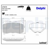 DELPHI Bremžu uzliku kompl., Disku bremzes LP3676