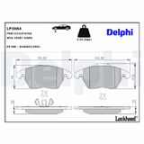 DELPHI Комплект тормозных колодок, дисковый тормоз LP3684