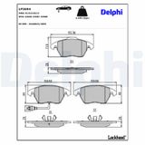 DELPHI Комплект тормозных колодок, дисковый тормоз LP3694