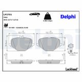 DELPHI Комплект тормозных колодок, дисковый тормоз LP3701