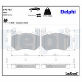DELPHI Комплект тормозных колодок, дисковый тормоз LP3713