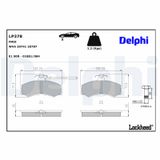 DELPHI Комплект тормозных колодок, дисковый тормоз LP378