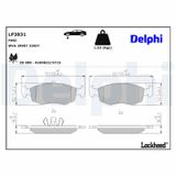 DELPHI Комплект тормозных колодок, дисковый тормоз LP3831