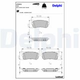 DELPHI Комплект тормозных колодок, дисковый тормоз LP3832