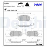 DELPHI Комплект тормозных колодок, дисковый тормоз LP4020