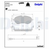 DELPHI Комплект тормозных колодок, дисковый тормоз LP4022