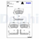 DELPHI Комплект тормозных колодок, дисковый тормоз LP404