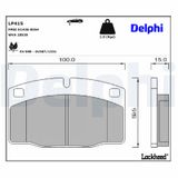 DELPHI Комплект тормозных колодок, дисковый тормоз LP415