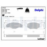 DELPHI Комплект тормозных колодок, дисковый тормоз LP421