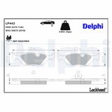 DELPHI Комплект тормозных колодок, дисковый тормоз LP442