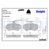 DELPHI Комплект тормозных колодок, дисковый тормоз LP444
