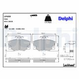 DELPHI Комплект тормозных колодок, дисковый тормоз LP459