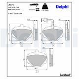 DELPHI Комплект тормозных колодок, дисковый тормоз LP475