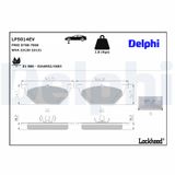 DELPHI Bromsbeläggssats, skivbroms LP5014EV