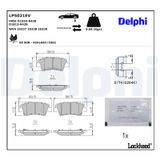 DELPHI Комплект тормозных колодок, дисковый тормоз LP5021EV