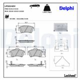 DELPHI Комплект тормозных колодок, дисковый тормоз LP5024EV