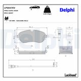 DELPHI Комплект тормозных колодок, дисковый тормоз LP5047EV
