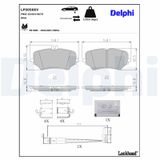 DELPHI Комплект тормозных колодок, дисковый тормоз LP5056EV