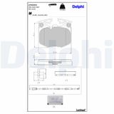 DELPHI Комплект тормозных колодок, дисковый тормоз LP5066EV