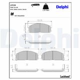 DELPHI Комплект тормозных колодок, дисковый тормоз LP530
