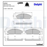 DELPHI Комплект тормозных колодок, дисковый тормоз LP543