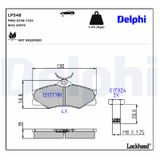 DELPHI Комплект тормозных колодок, дисковый тормоз LP548