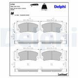 DELPHI Комплект тормозных колодок, дисковый тормоз LP56