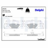DELPHI Комплект тормозных колодок, дисковый тормоз LP576